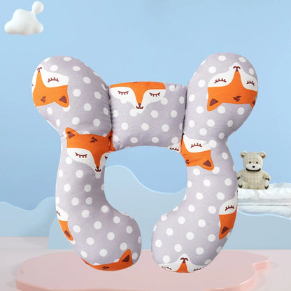 Cotton Soft Baby UShaped Pillow Multifunctional Stroller  Car Travel Pillow For Children With Carto 6