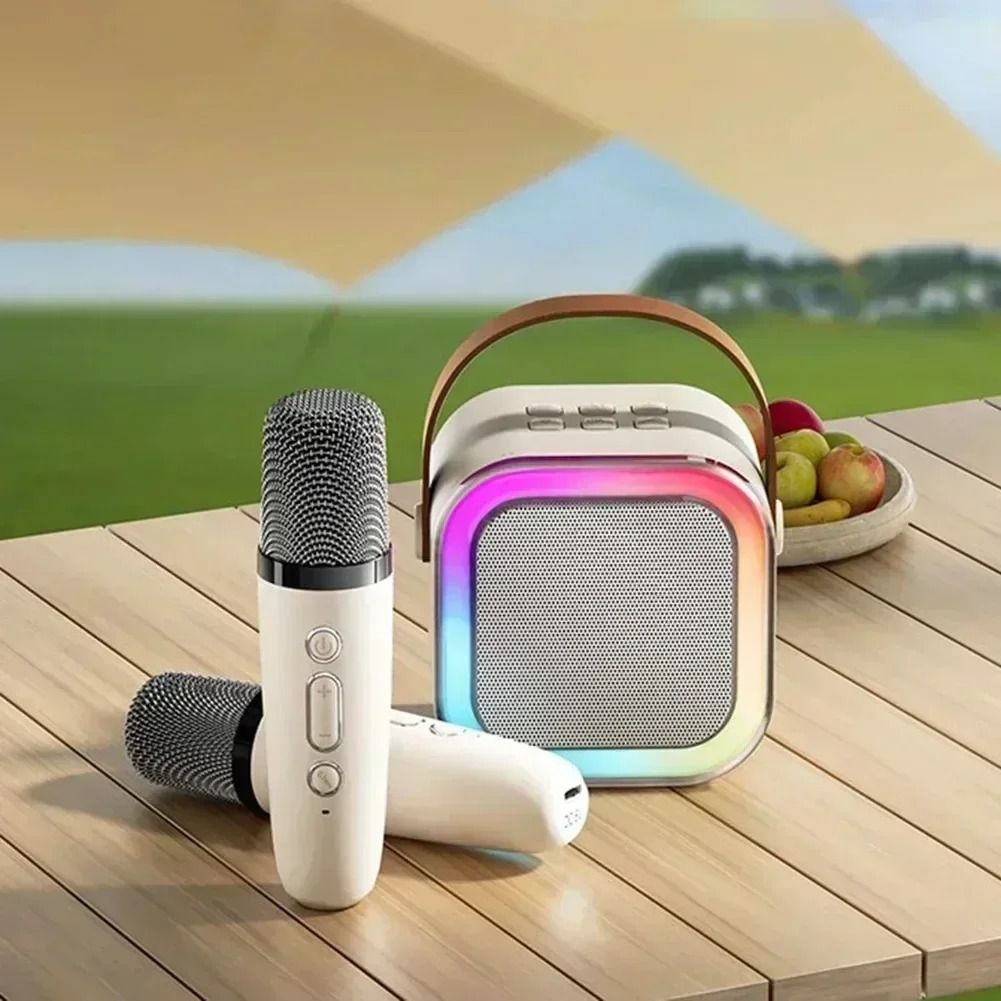 Mini Bluetooth Karaoke Speaker With Microphone And RGB Lights 1