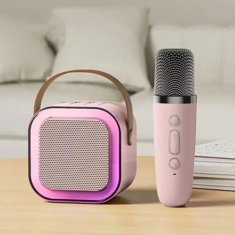 Mini Bluetooth Karaoke Speaker With Microphone And RGB Lights 8