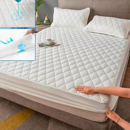 Waterproof Mattress Protector Fitted Sheet Style Bed Cover Multi Size 2
