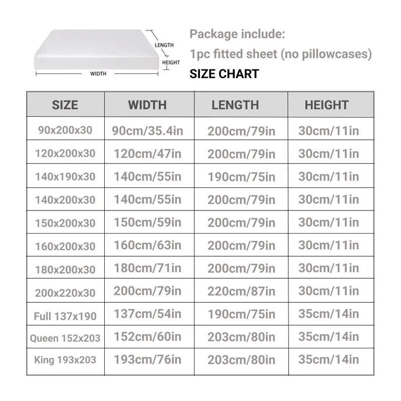 Waterproof Mattress Protector Fitted Sheet Style Bed Cover Multi Size 3
