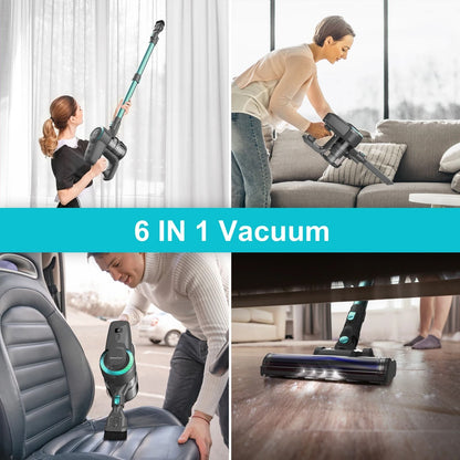Cordless Upright Vacuum Cleaner Lightweight Stick 20Kpa 6 In 1 2
