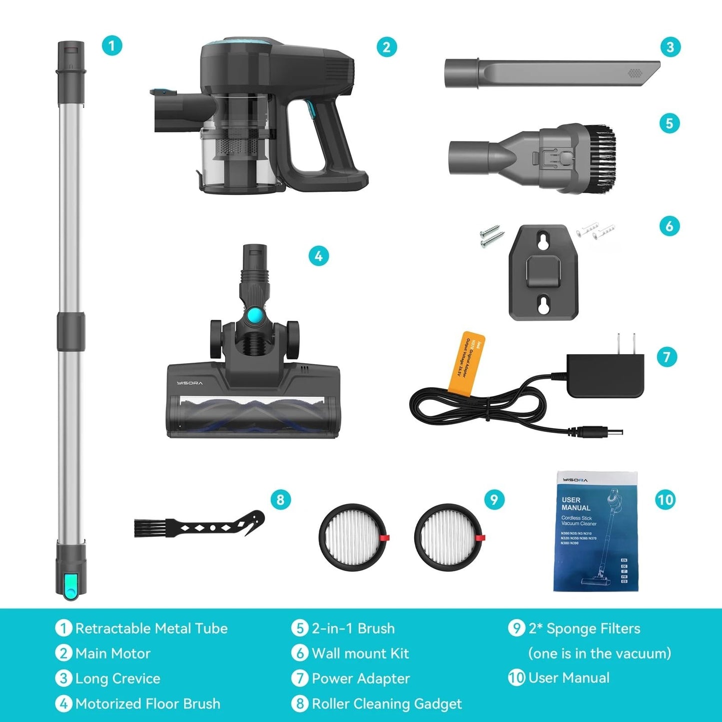 Cordless Upright Vacuum Cleaner Lightweight Stick 20Kpa 6 In 1 6
