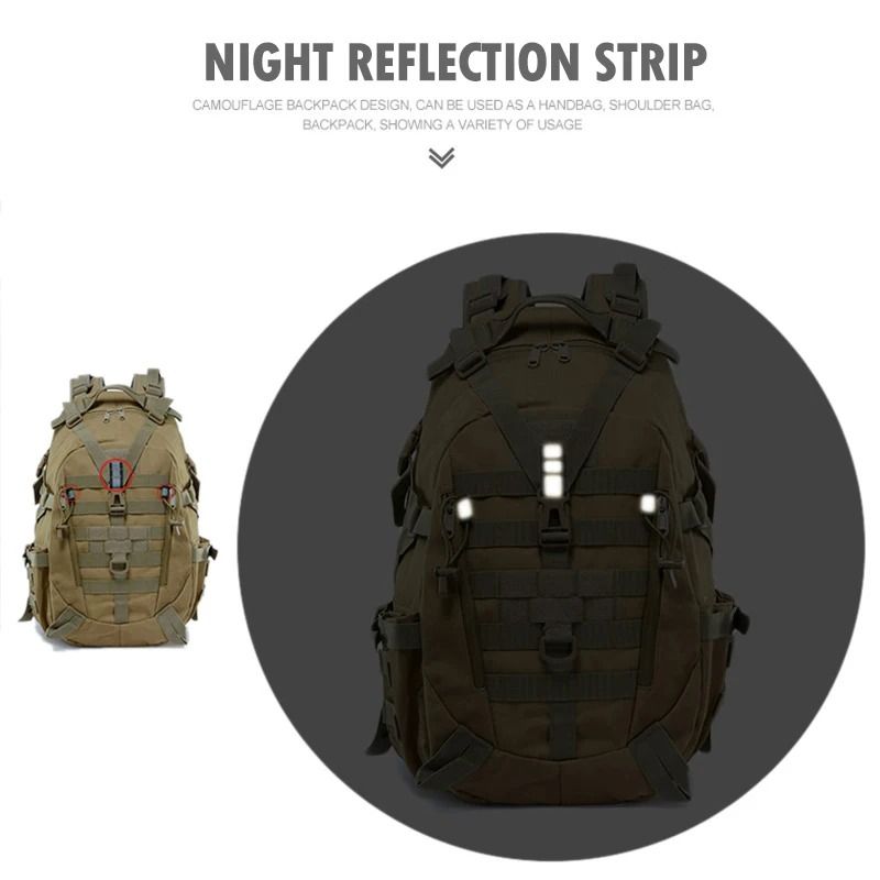 Camping Tactical Backpack Waterproof Oxford Hiking Climbing Travel Bag 2