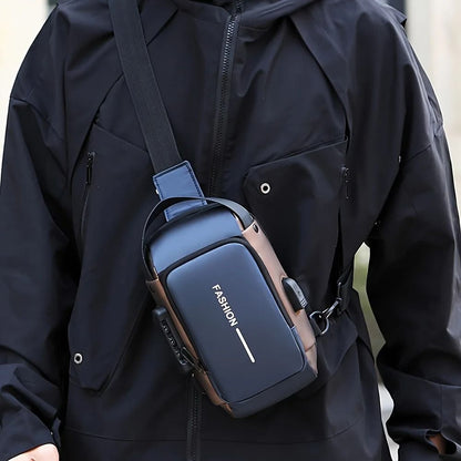 Mens Oxford Sling Bag Crossbody Chest Pack With Phone Pocket 2