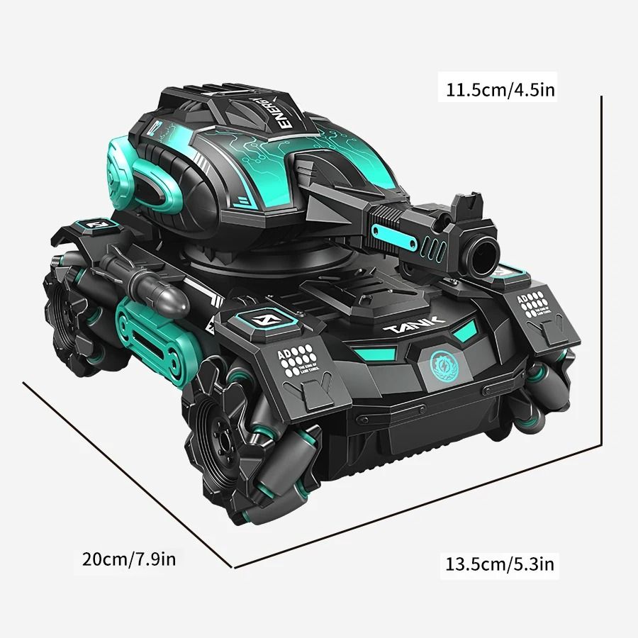 RC Spray Stunt Car 24G Remote Control Water Polo Tank Toy With Launch Feature 3