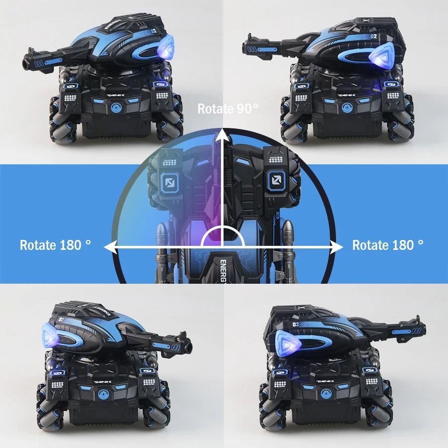 RC Spray Stunt Car 24G Remote Control Water Polo Tank Toy With Launch Feature 4