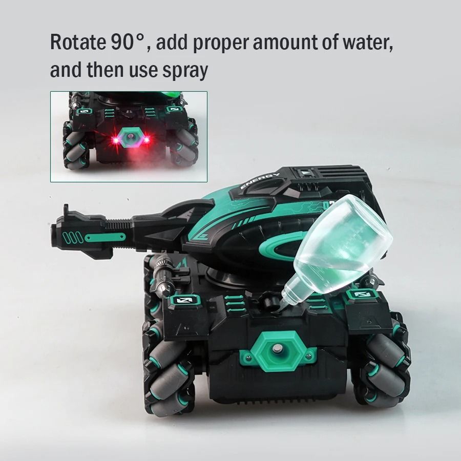 RC Spray Stunt Car 24G Remote Control Water Polo Tank Toy With Launch Feature 5