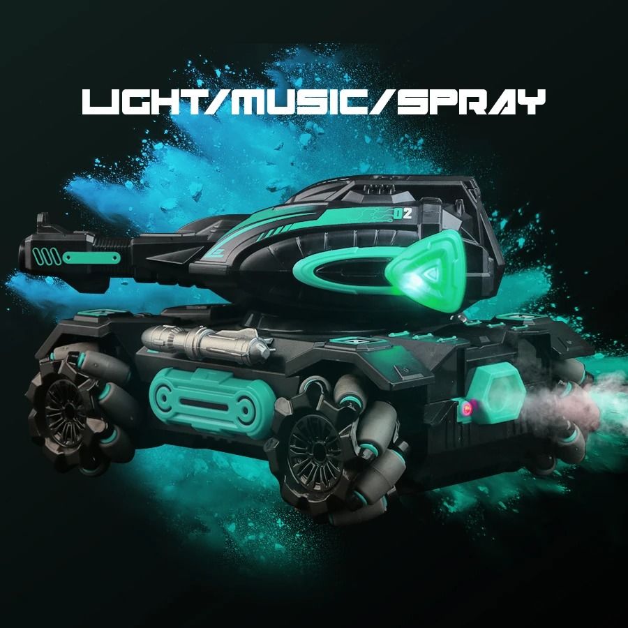 RC Spray Stunt Car 24G Remote Control Water Polo Tank Toy With Launch Feature 6