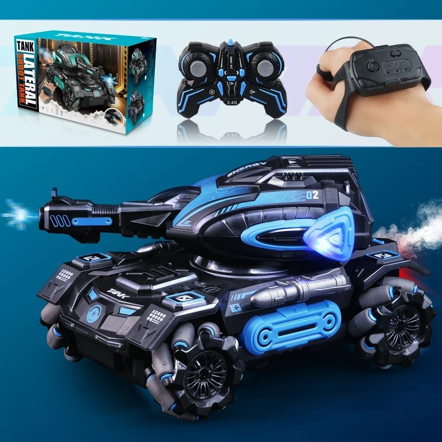 RC Spray Stunt Car 24G Remote Control Water Polo Tank Toy With Launch Feature 8