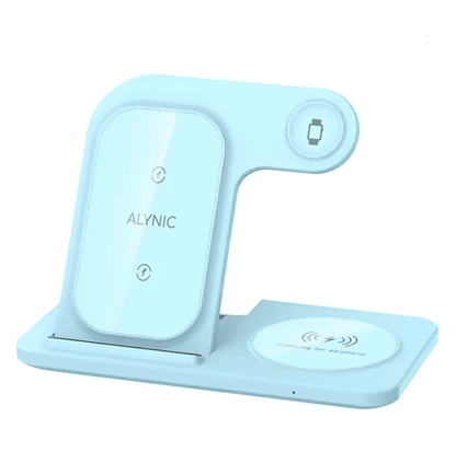 30W LED Fast Wireless Charger Stand 3 In 1 Foldable Charging Station For IPhone Apple Watch And Air 13