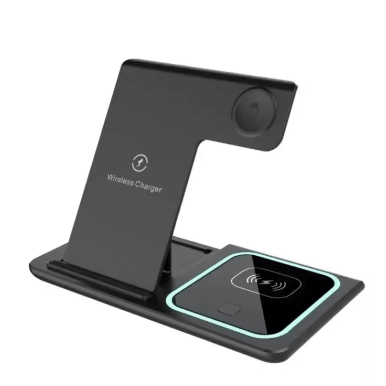 30W LED Fast Wireless Charger Stand 3 In 1 Foldable Charging Station For IPhone Apple Watch And Air 6