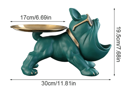 Bulldog Figurine Home Decor Resin Dog Statue With Storage Box 1