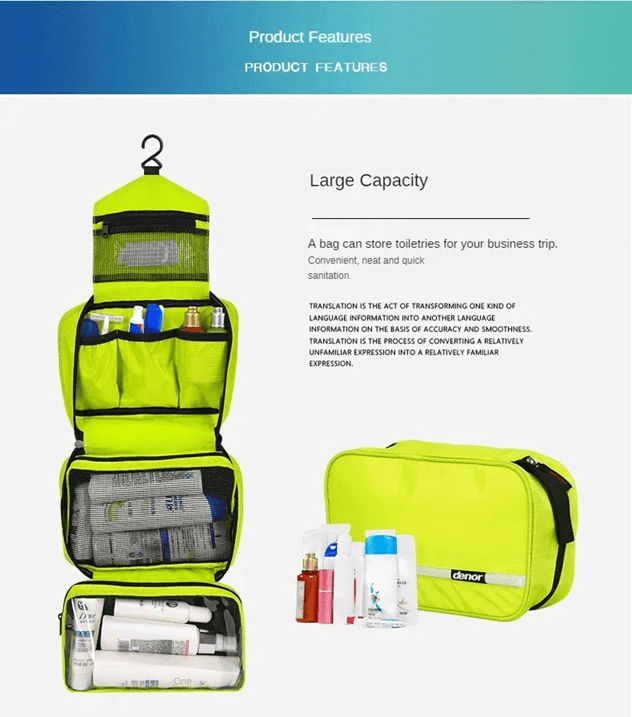 Hanging Toiletry Bag Waterproof Travel Organizer For Men And Women 1