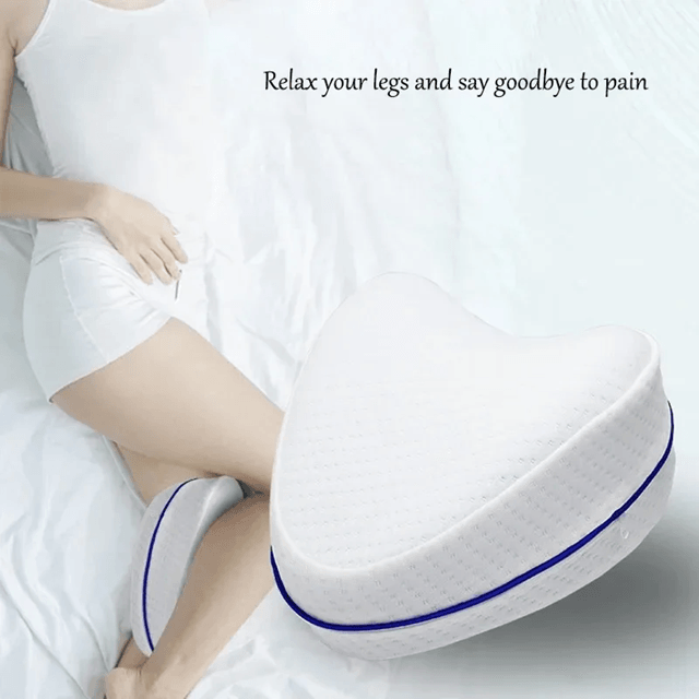 Memory Foam Leg Pillow for Sciatica Relief and Lower Back Pain Support