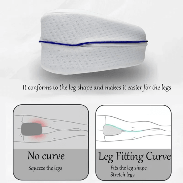 Memory Foam Leg Pillow For Sciatica Relief And Lower Back Pain Support 1