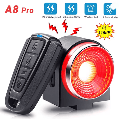 GuardianRide Pro Bicycle Rear Light with Alarm and Wireless Control