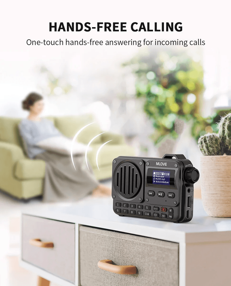 MLOVE BV800 Portable Bluetooth Speaker With FM Radio And LCD Display 2