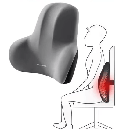 ErgoComfort Memory Foam Lumbar Support Cushion for Car Office and Gaming Chairs