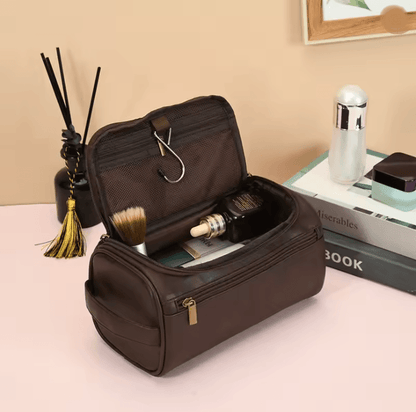 Voyager Vintage Mens Toiletry Bag Travel Organizer with Hanging Storage