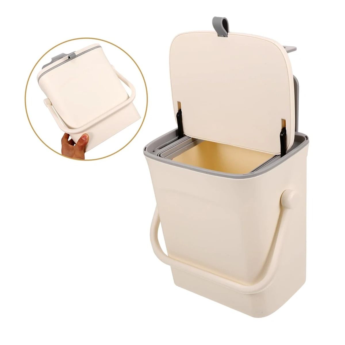 Car Trash Can With Phone Holder And 5L Rear Seat Storage Box 3