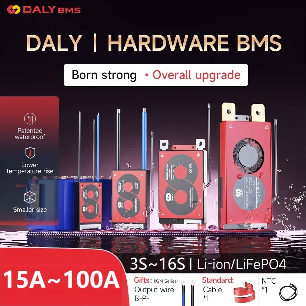 DALY BMS Liion And LiFePO4 Battery Management System With Balance Function 15A100A 5