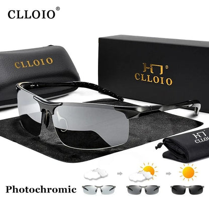 Photochromic Polarized Sunglasses For Men Aluminum AntiGlare Driving Glasses 1