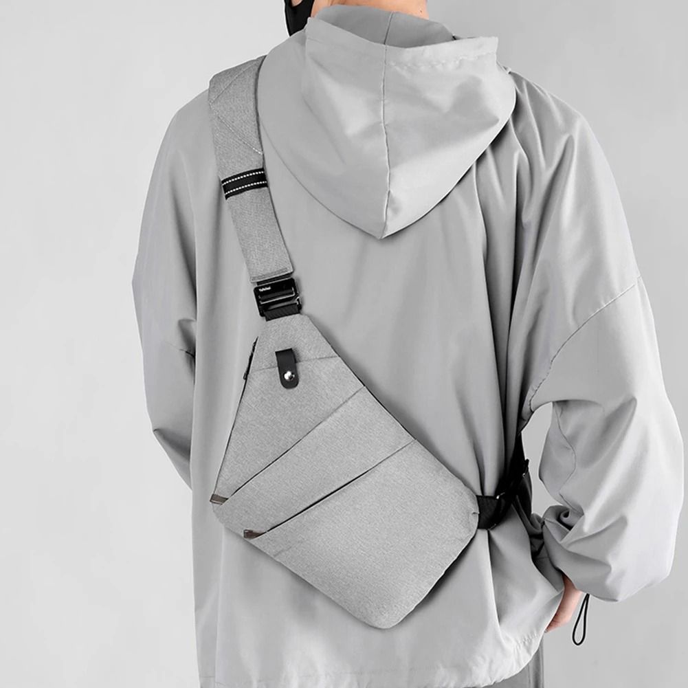 Mens AntiTheft Crossbody Chest Bag With Adjustable Strap 1