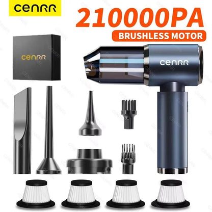 Mini Car Vacuum Cleaner Wireless Handheld 210000Pa Powerful Portable Cleaner 1