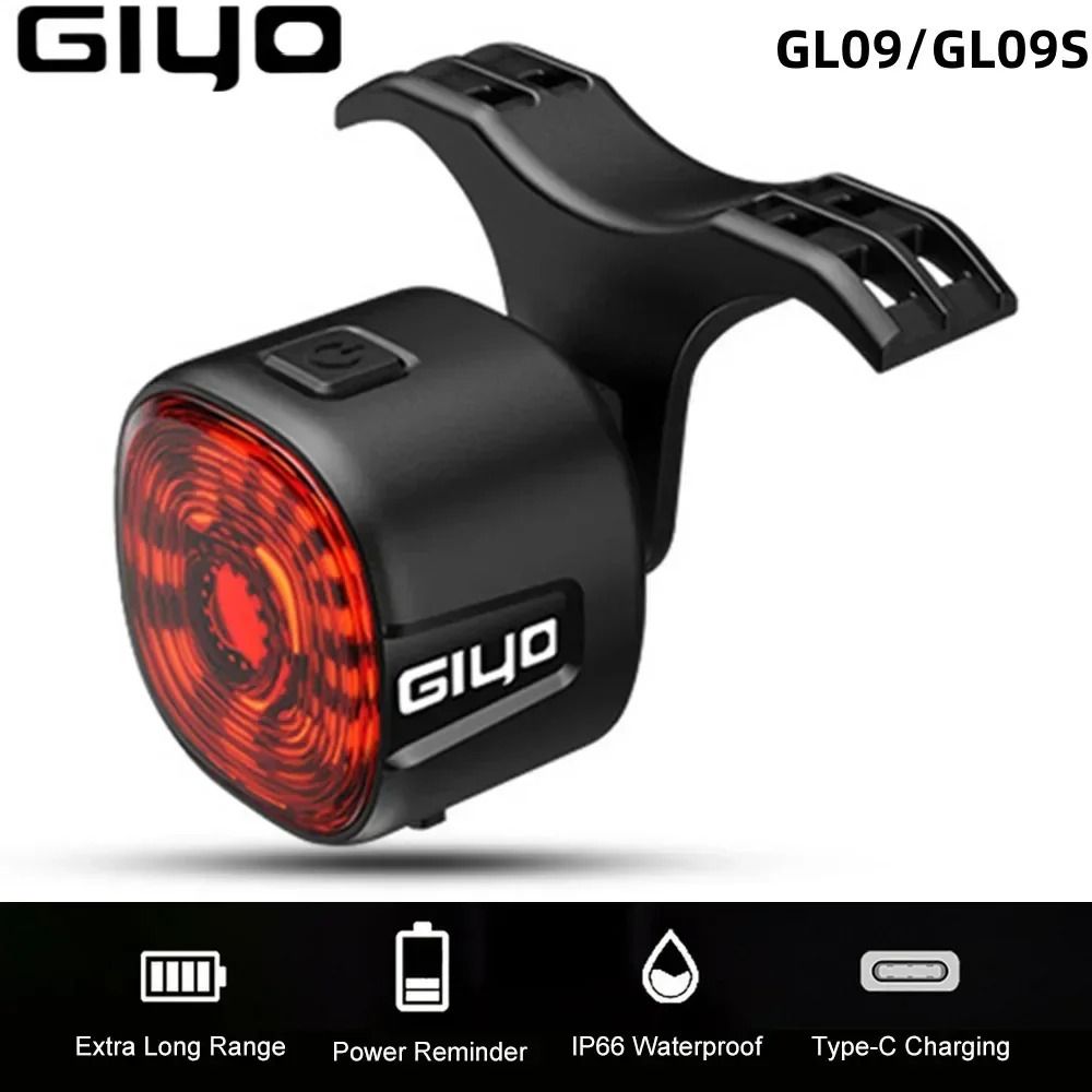 Smart Bicycle Brake Rear Light LED Taillight with Auto On Off and USB Type C Charging