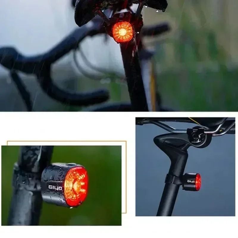 Smart Bicycle Brake Rear Light LED Taillight With Auto On Off And USB Type C Charging 3