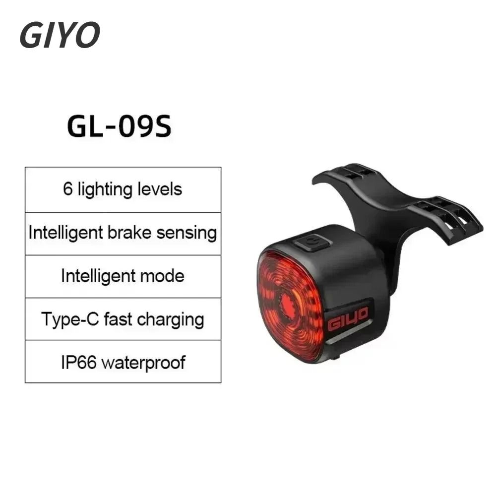 Smart Bicycle Brake Rear Light LED Taillight With Auto On Off And USB Type C Charging 8