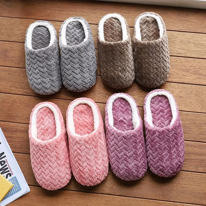 Unisex Fluffy Indoor Slippers Soft Lightweight Anti Slip Slides for Autumn Winter