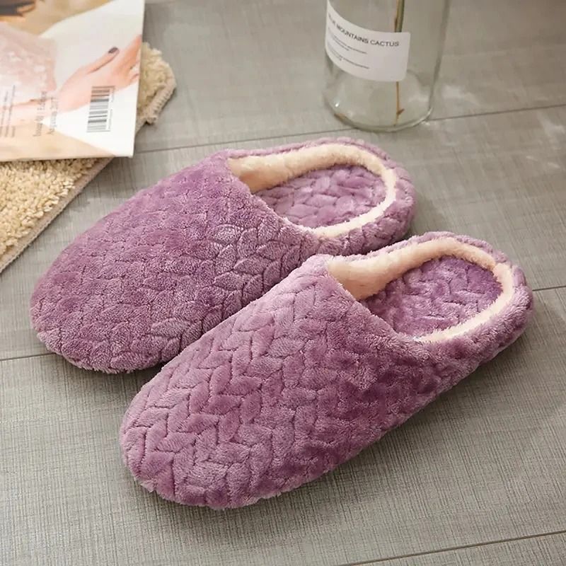 Unisex Fluffy Indoor Slippers Soft Lightweight Anti Slip Slides For Autumn Winter 9