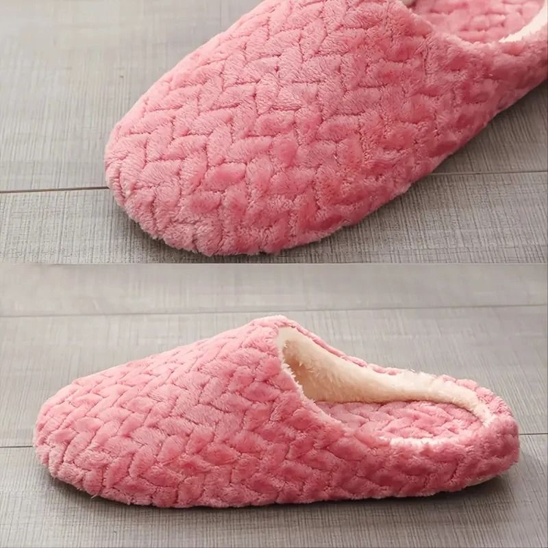Unisex Fluffy Indoor Slippers Soft Lightweight Anti Slip Slides For Autumn Winter 3
