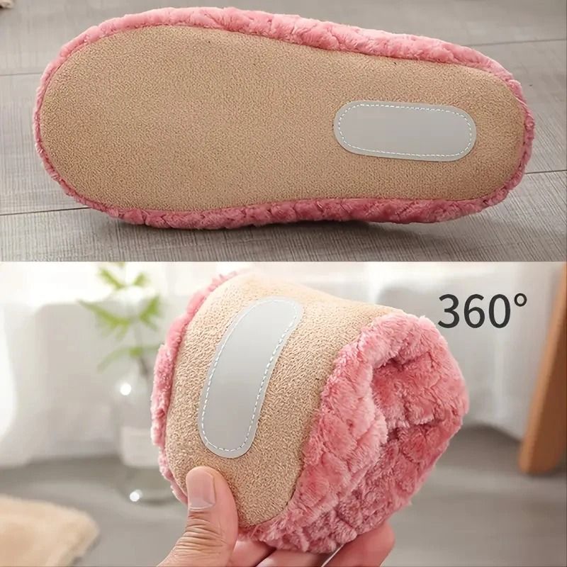 Unisex Fluffy Indoor Slippers Soft Lightweight Anti Slip Slides For Autumn Winter 5
