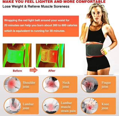 Infrared Red Light Therapy Belt  120 LED 660nm  850nm Pad For Pain Relief Muscle Recovery  Fatigue  4