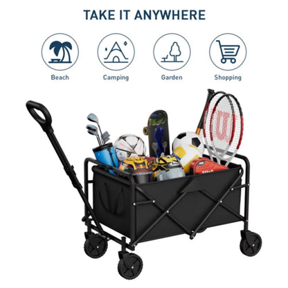 Foldable Garden Wagon Cart  Portable Outdoor Camping  Beach Utility Trolley 3