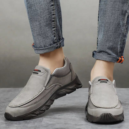 Mens Leather Casual Loafers  Breathable Flat Sneakers For Everyday Comfort  Style 4