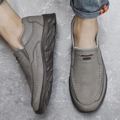 Mens Leather Casual Loafers  Breathable Flat Sneakers For Everyday Comfort  Style 5