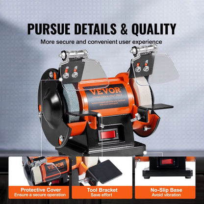 VEVOR 3Inch Jewelry Polisher  Mini Bench Grinder With Adjustable Speed For Gemstones  Metalwork 4
