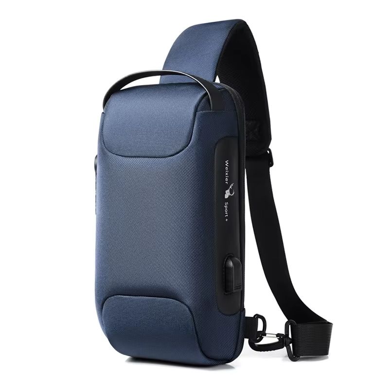 Mens USB Crossbody Bag  Waterproof AntiTheft Shoulder Chest Pack For Travel  Daily Use 12
