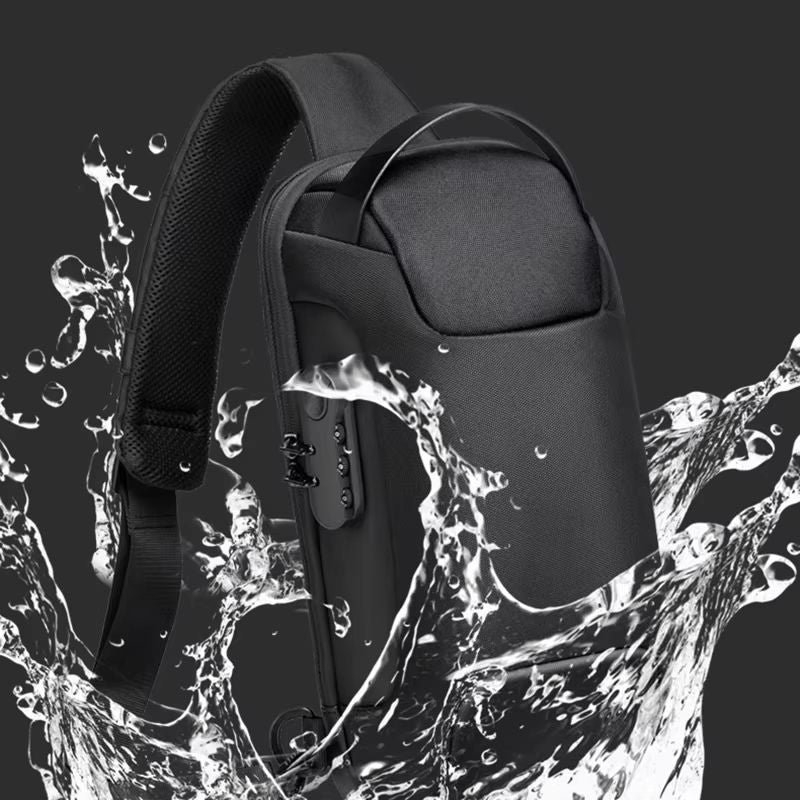 Mens USB Crossbody Bag  Waterproof AntiTheft Shoulder Chest Pack For Travel  Daily Use 5