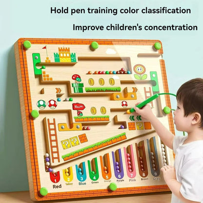 Childrens Magnetic Maze Puzzle Toy with Walking Ball for Early Education