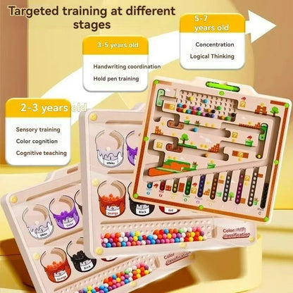 Childrens Magnetic Maze Puzzle Toy With Walking Ball For Early Education 2