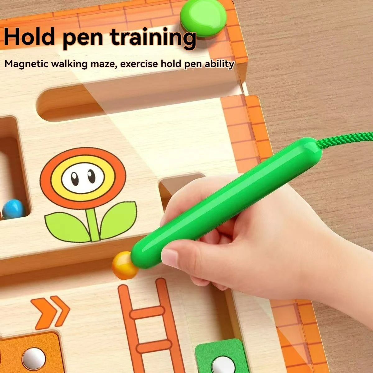 Childrens Magnetic Maze Puzzle Toy With Walking Ball For Early Education 4