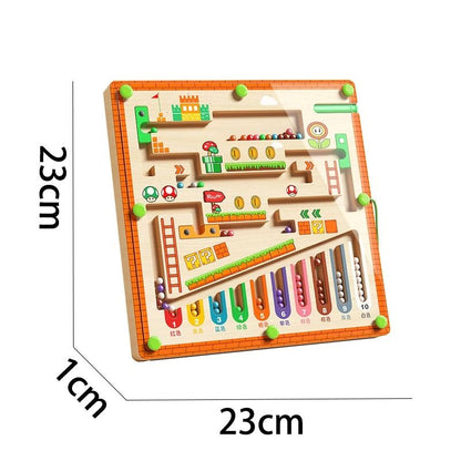 Childrens Magnetic Maze Puzzle Toy With Walking Ball For Early Education 6