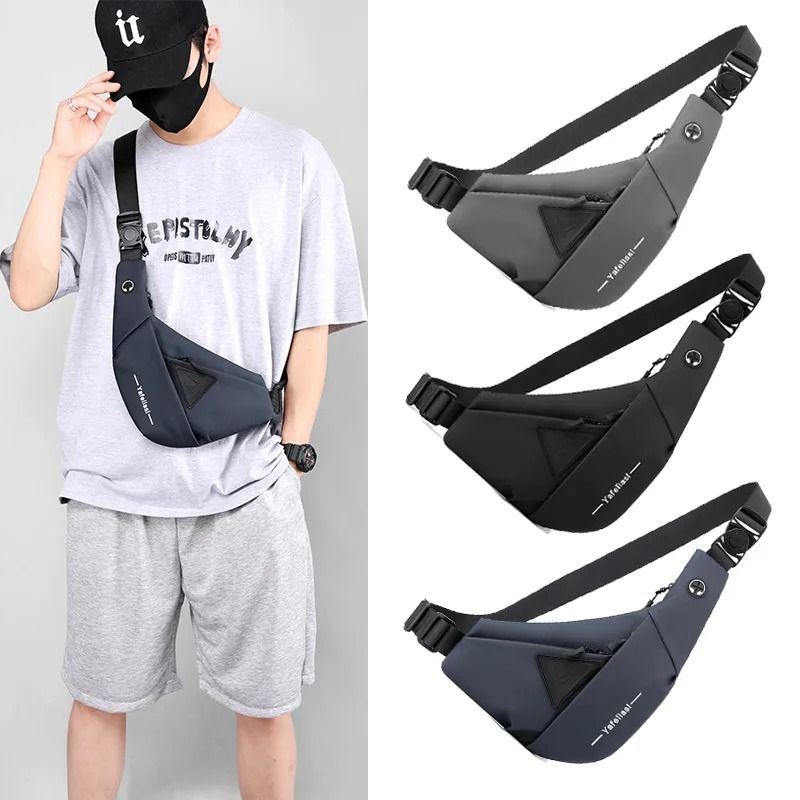 Mens Sling Chest Bag Small Crossbody Shoulder Messenger Travel Pack 6
