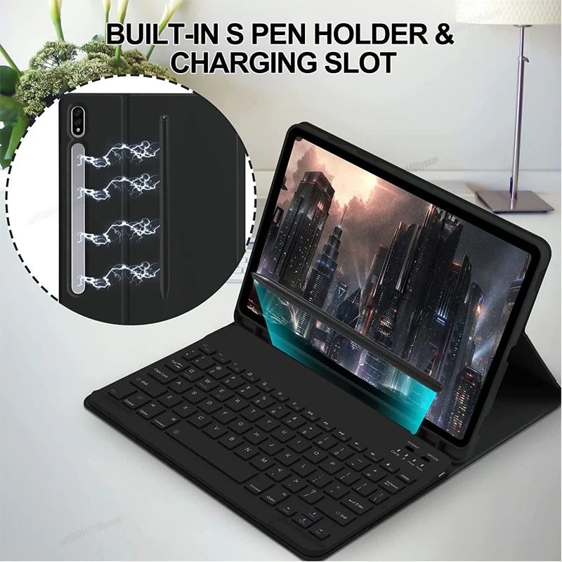 Tablet Case With Detachable Keyboard For Samsung Galaxy Tab A9 Plus A8 S6 Lite S7 S8 S9 S10 And FE  3