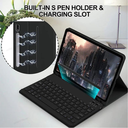 Tablet Case With Detachable Keyboard For Samsung Galaxy Tab A9 Plus A8 S6 Lite S7 S8 S9 S10 And FE  3